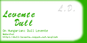 levente dull business card